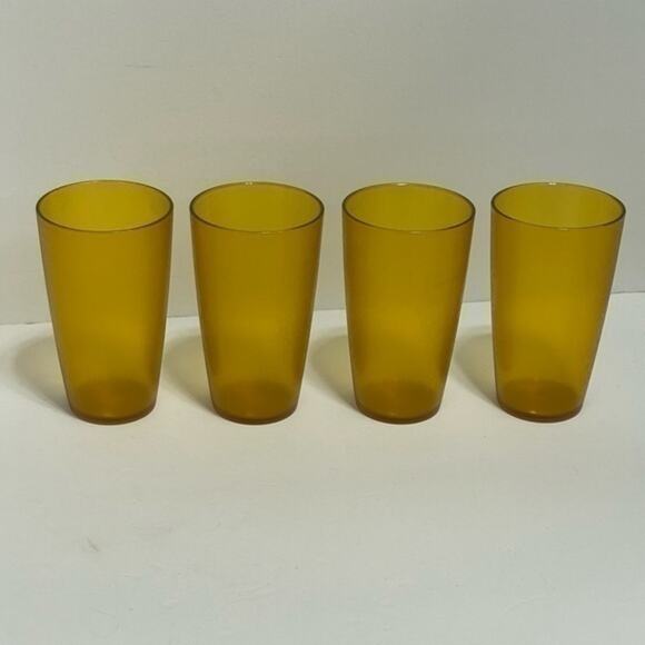 Vintage Other - Vintage Amber Gold Cups Set of 4 restaurant style